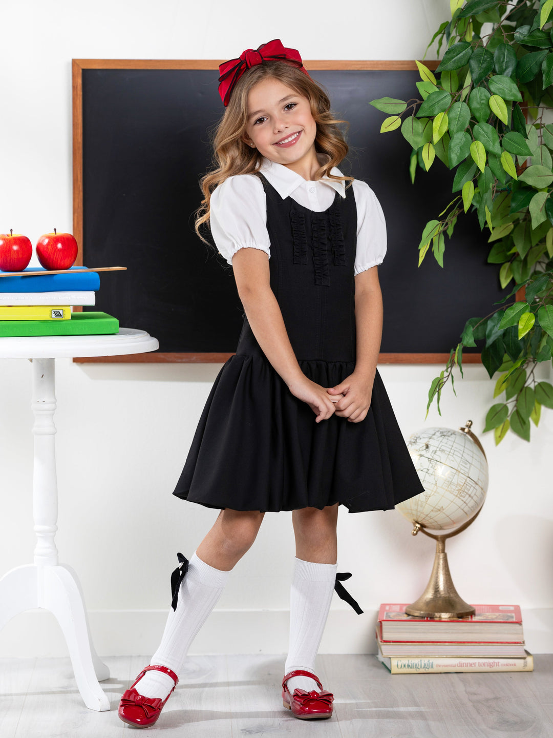 kids black dress Black Sophisticated Sweetheart Ruffle Trim Dress by Kids Couture – Mia Belle Girls