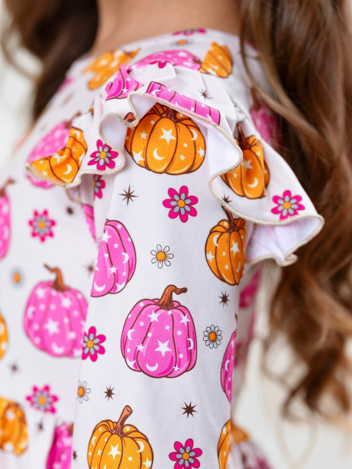 Pink Pumpkin Patch Twirl Dress