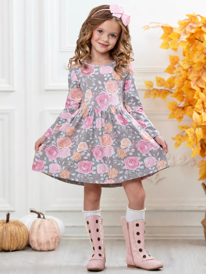 Blushing Blooms Twirl Dress