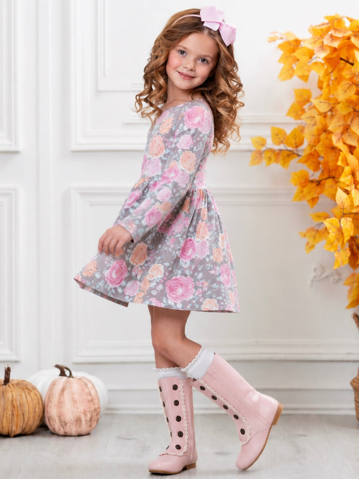 Blushing Blooms Twirl Dress