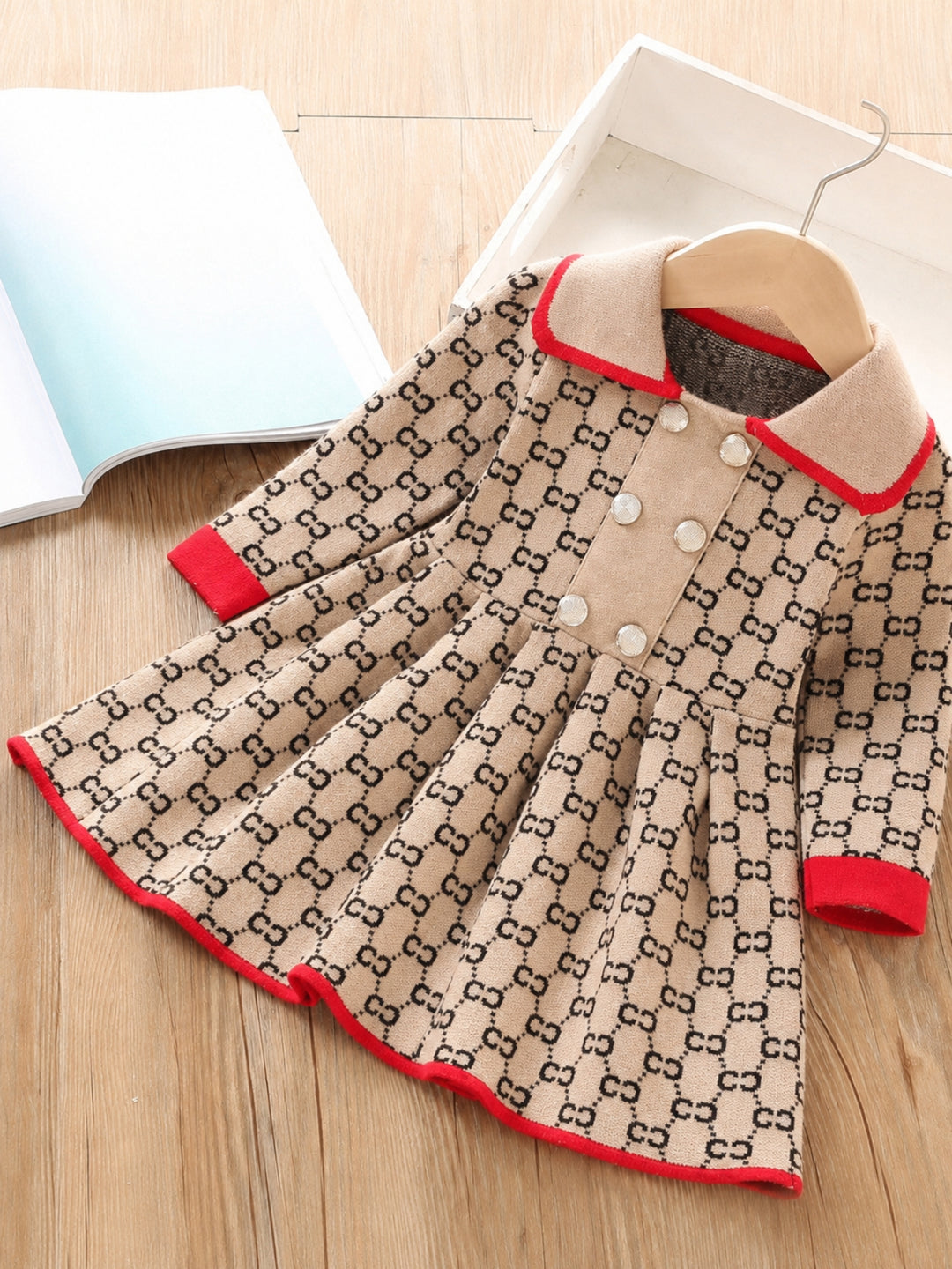 My Little Model Beige Sweater Dress