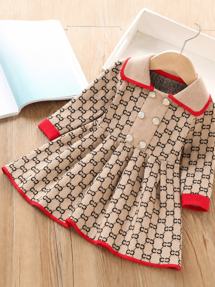 My Little Model Beige Sweater Dress