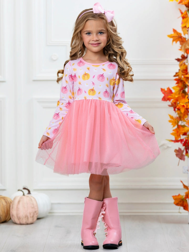 Pumpkin Patch Glitter Tutu Dress