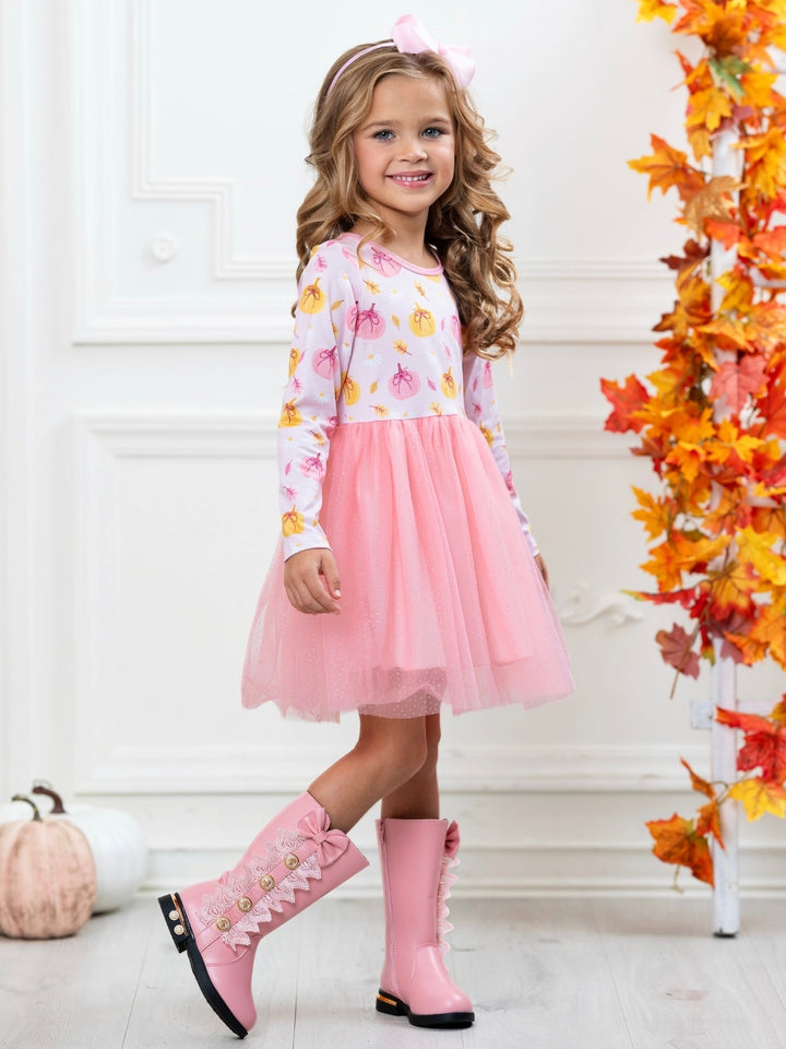 Pumpkin Patch Glitter Tutu Dress