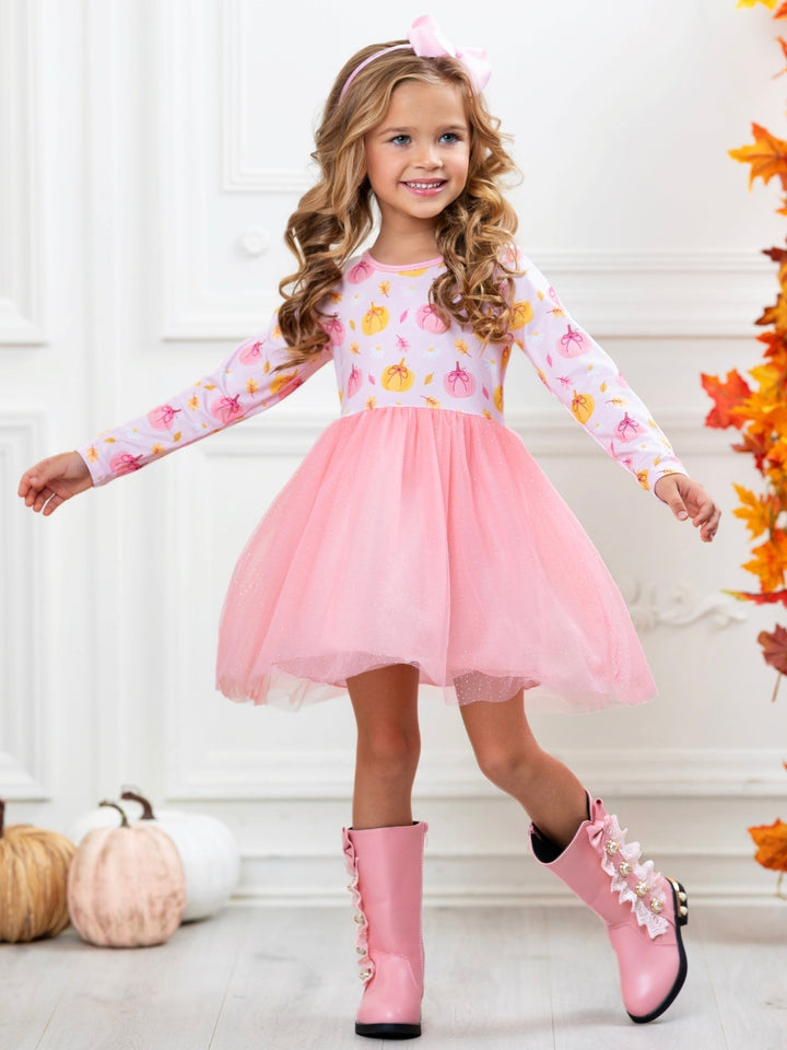 Pumpkin Patch Glitter Tutu Dress