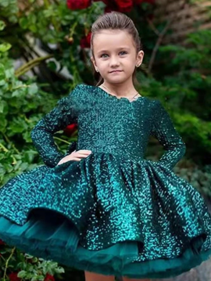 Glitzy Twirls Sequin Tutu Special Occasion Dress Mia Belle Girls