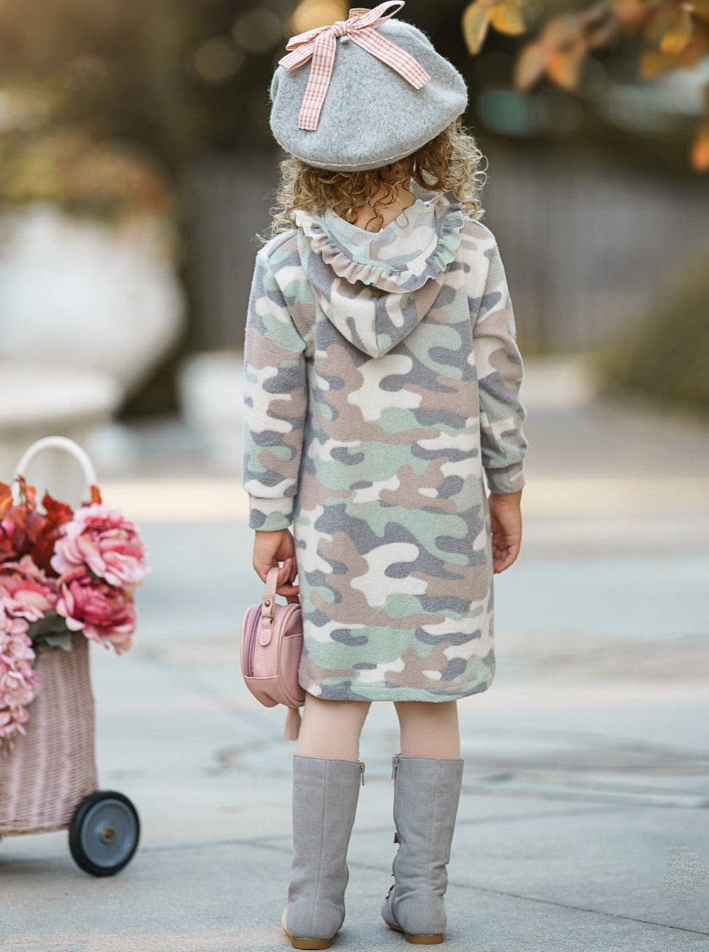 Girls Fall Clothes | Camo Print Hoodie & Legging Set - Mia Belle Girls