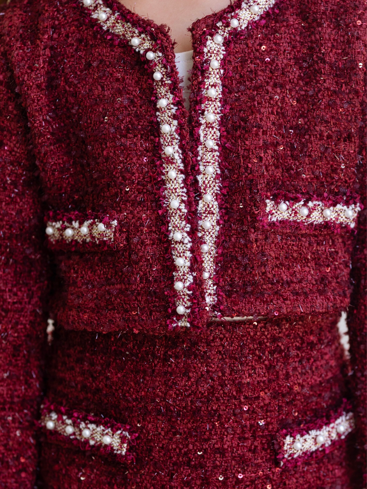 Holiday Heirloom Tweed Jacket and Skirt Set