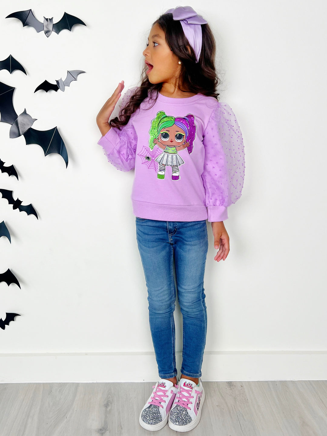 L.O.L. SURPRISE! Cheer Boo Tulle Sleeve Top Mia Belle Girls