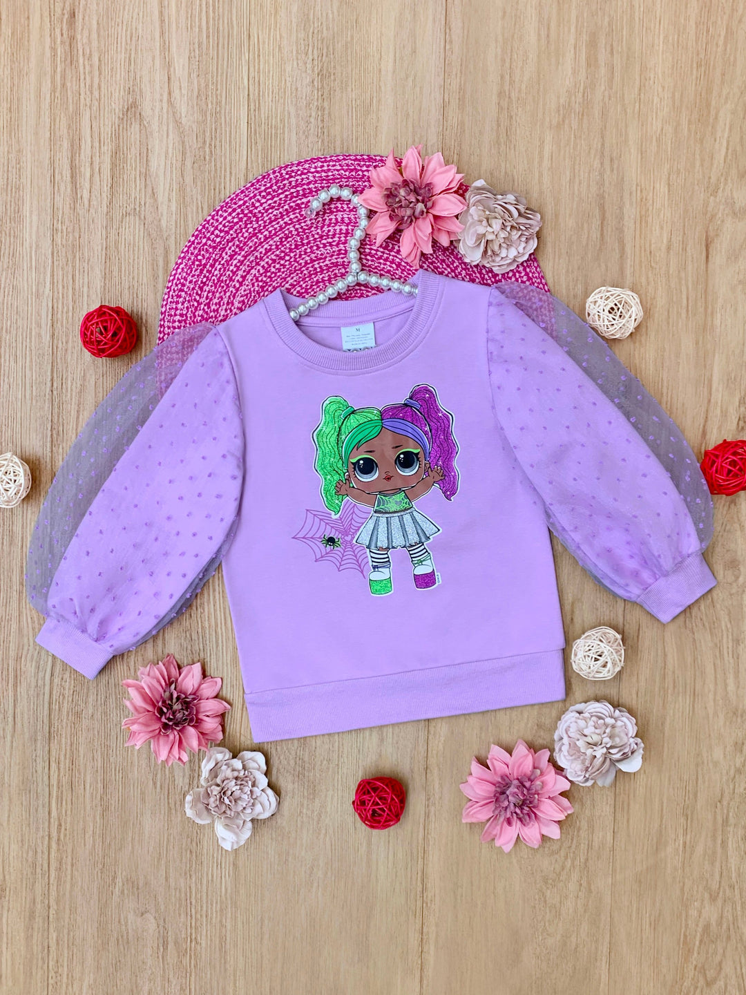 L.O.L. SURPRISE! Cheer Boo Tulle Sleeve Top Mia Belle Girls