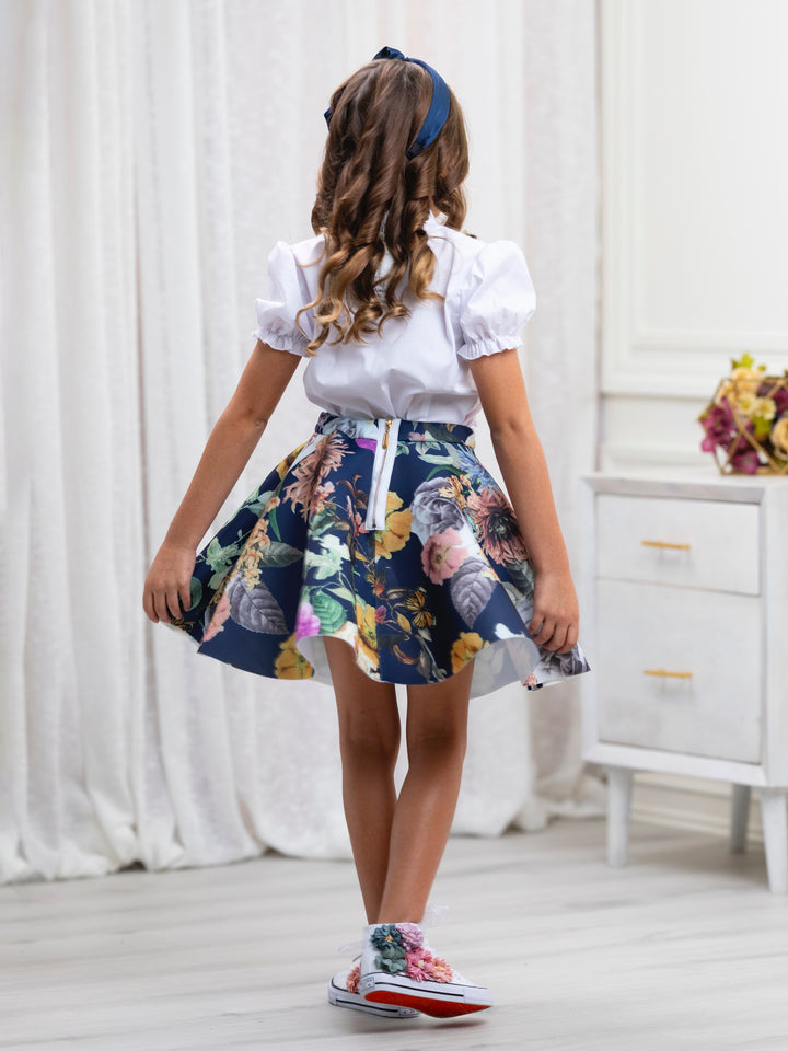 Bow Collared Dress Top by Kids Couture Mia Belle Girls