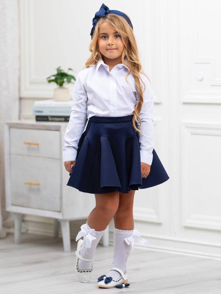Navy Skater Skirt by Kids Couture Mia Belle Girls