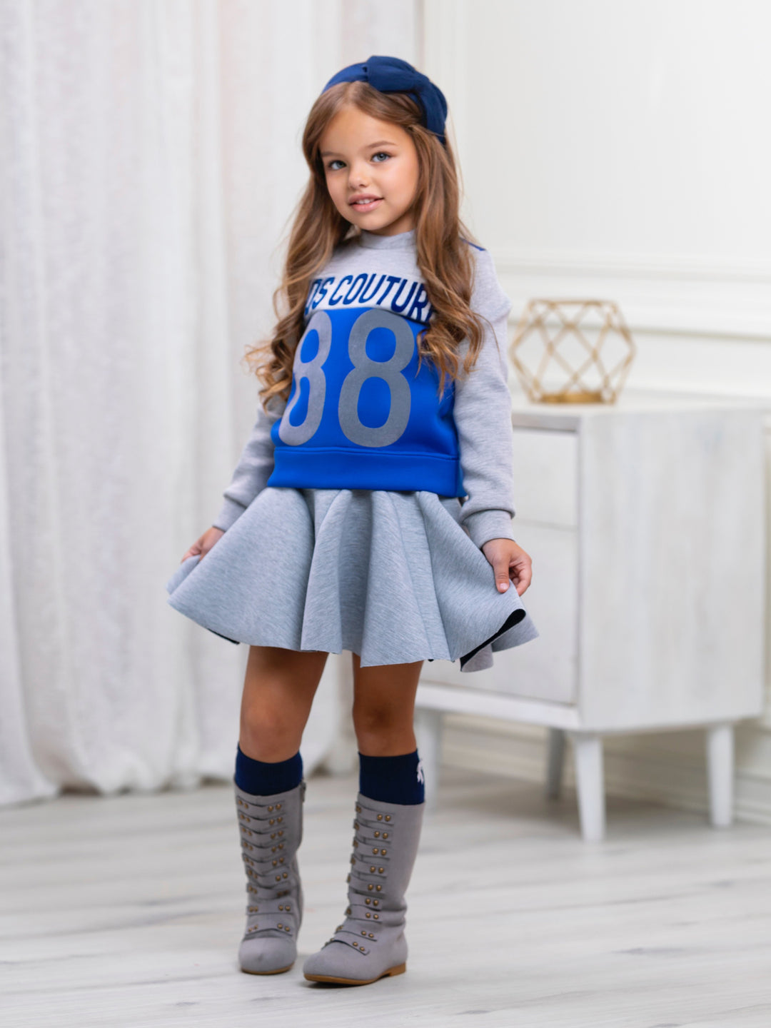 Grey Tennis Skirt by Kids Couture Mia Belle Girls