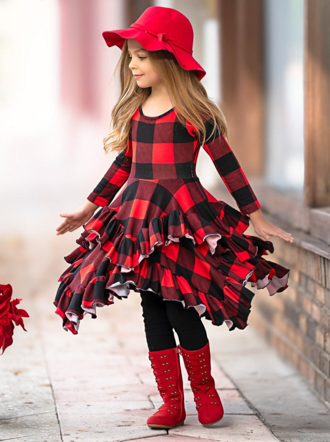 Style Queen Buffalo Plaid Tunic Mia Belle Girls
