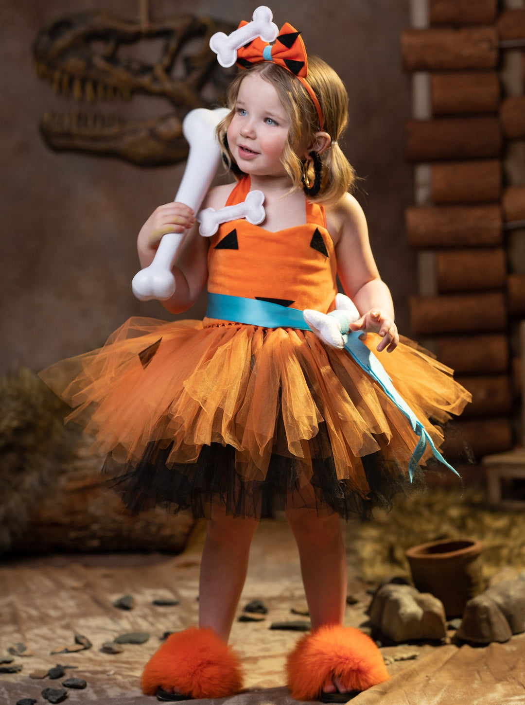 pebbles flintstone orange dress Pebble Dress Orange, Pebbles Costume for Toddler, Stone Age Themed Dress, Orange Pebbles Costume ,Pebbles Flintstone birthday girl Halloween