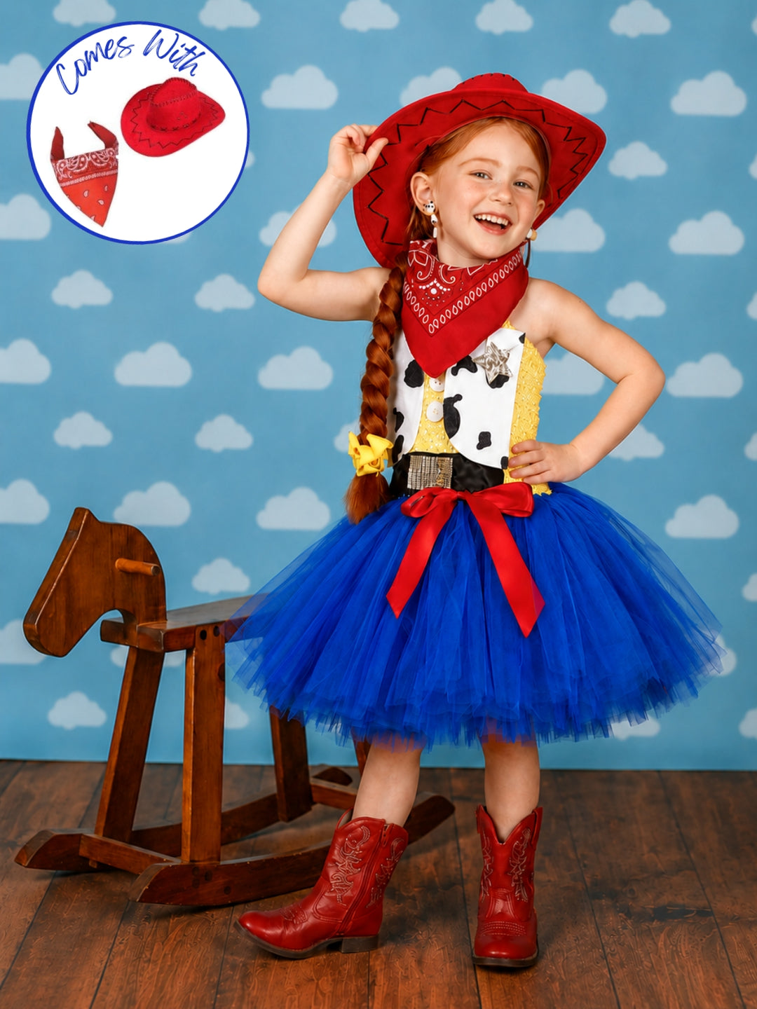 Cowgirl Sheriff 3-Piece Costume Dress Set