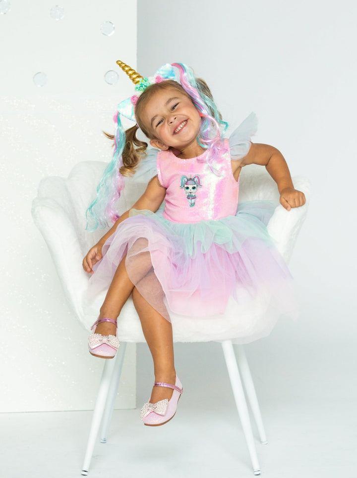 L.O.L. SURPRISE! x Mia Belle Girls Unicorn Sparkle Tutu Dress