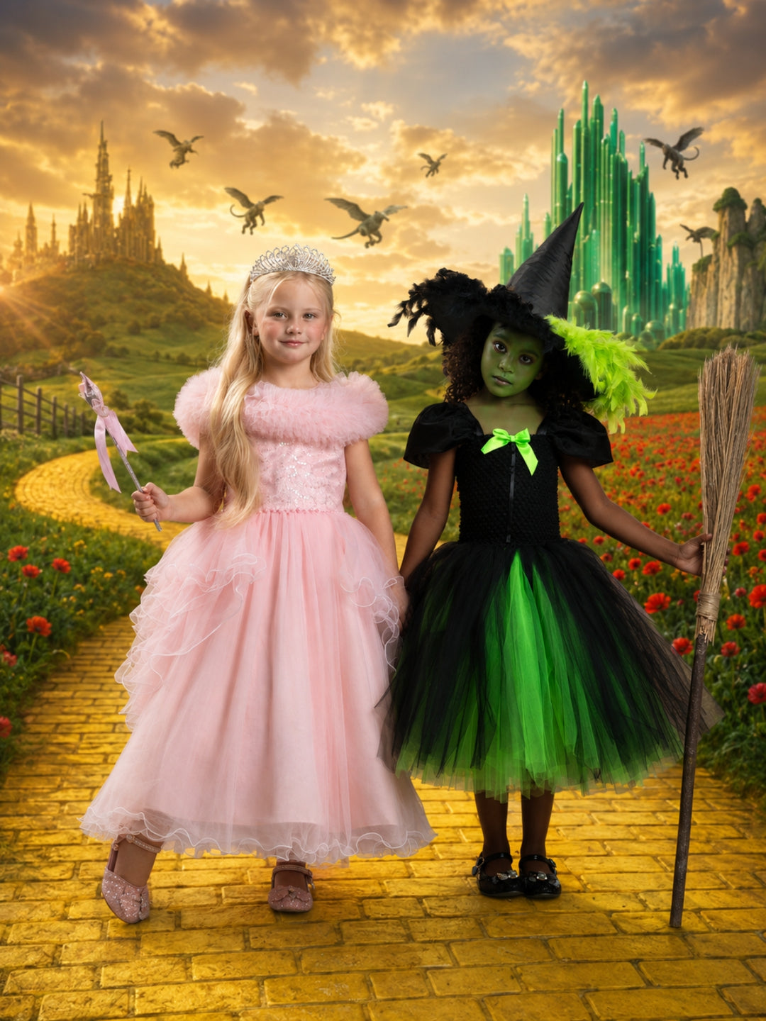 Pink Sparkle Good Witch Costume Dress