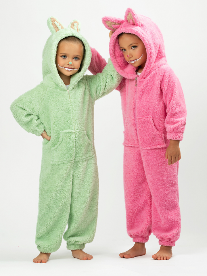 Green Fluffy Lil Bubu Hooded Onesie Costume
