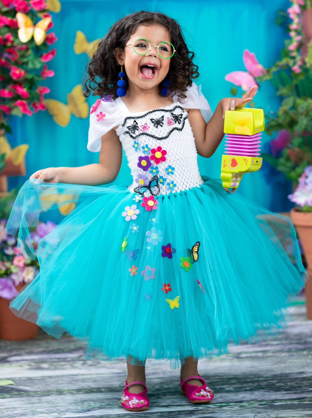 Girls Mirabel Encanto Inspired Floral Tutu Costume Dress – Mia Belle Girls Girls Mirabel Encanto Inspired Floral Tutu Costume Dress – Mia Belle Girls