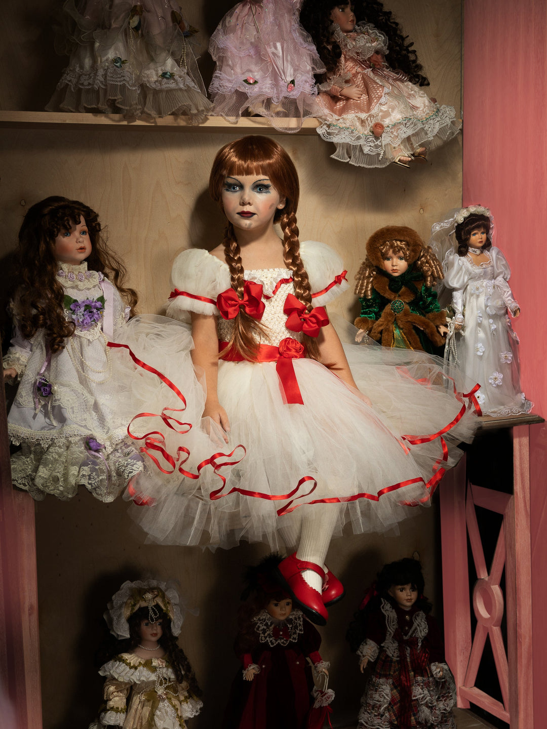 Haunted Doll Tutu Costume Dress White / 6Y