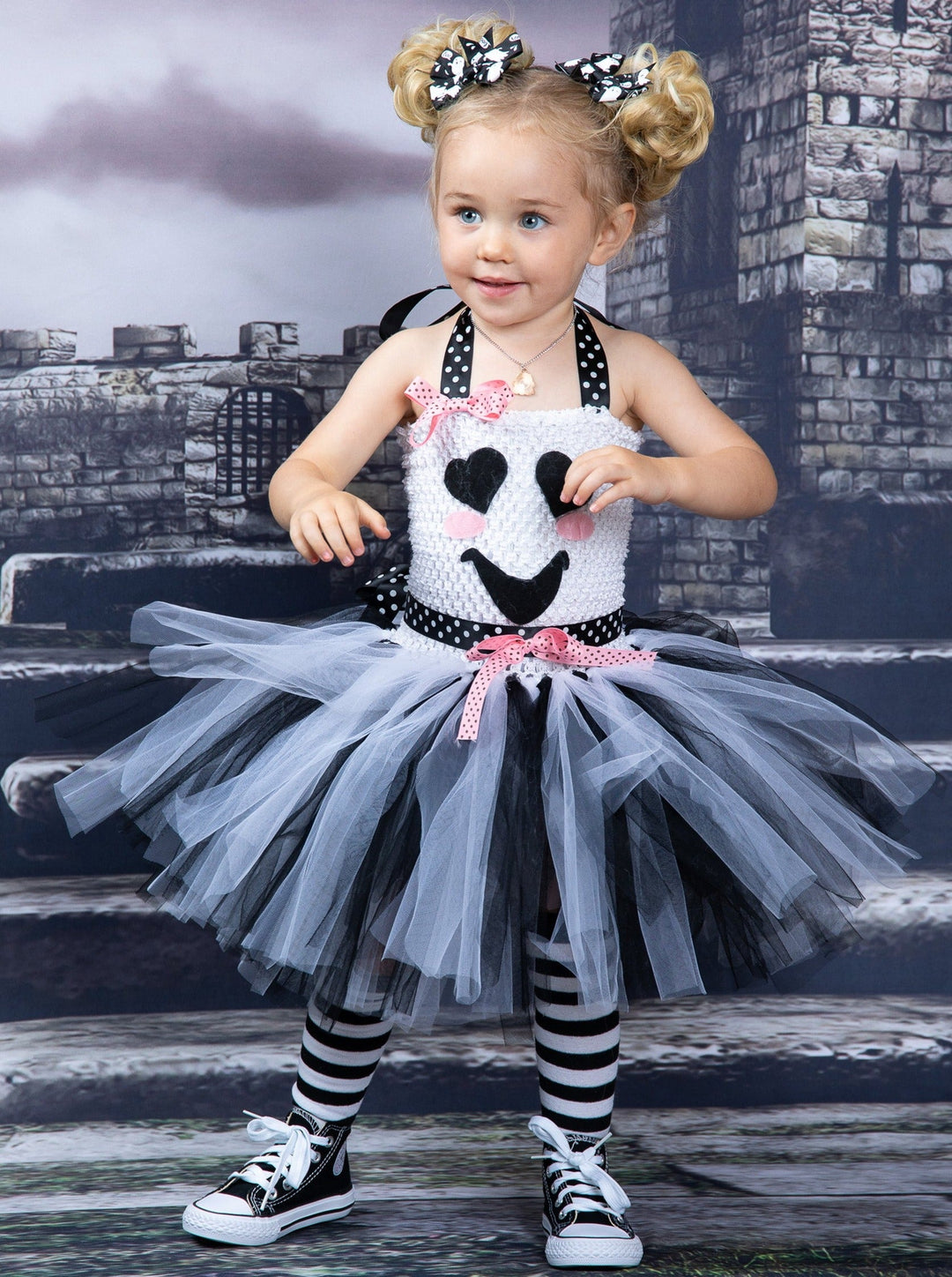 Girls Adorable Ghost Princess Tutu Dress Costume