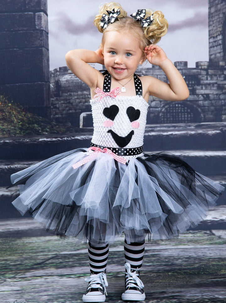 Girls Adorable Ghost Princess Tutu Dress Costume