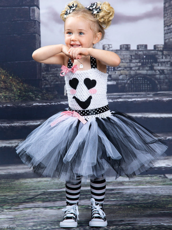 Girls Adorable Ghost Princess Tutu Dress Costume
