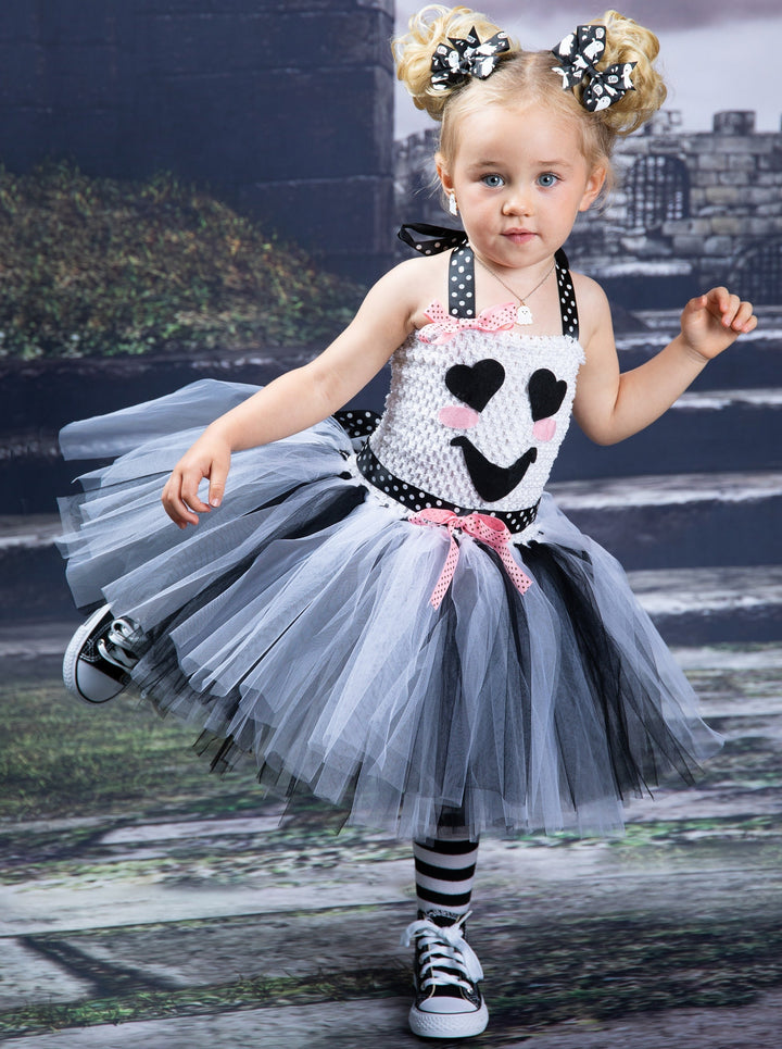 Girls Adorable Ghost Princess Tutu Dress Costume