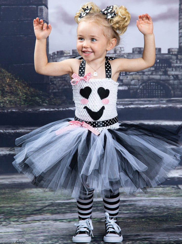 Girls Adorable Ghost Princess Tutu Dress Costume