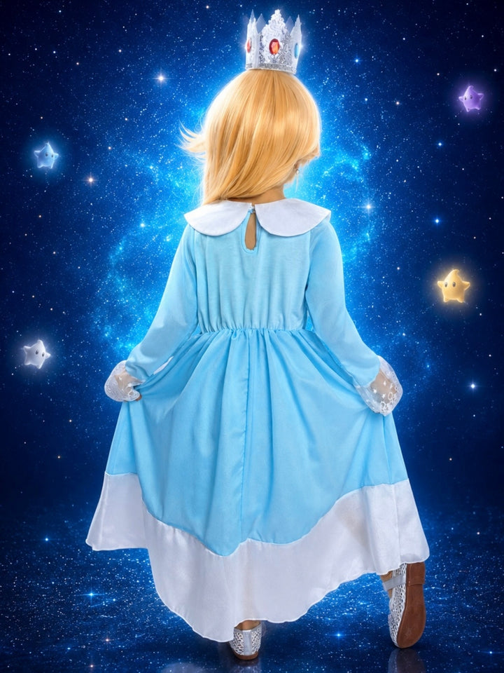 Magical galaxy princess dress for Halloween and dress-up adventures.