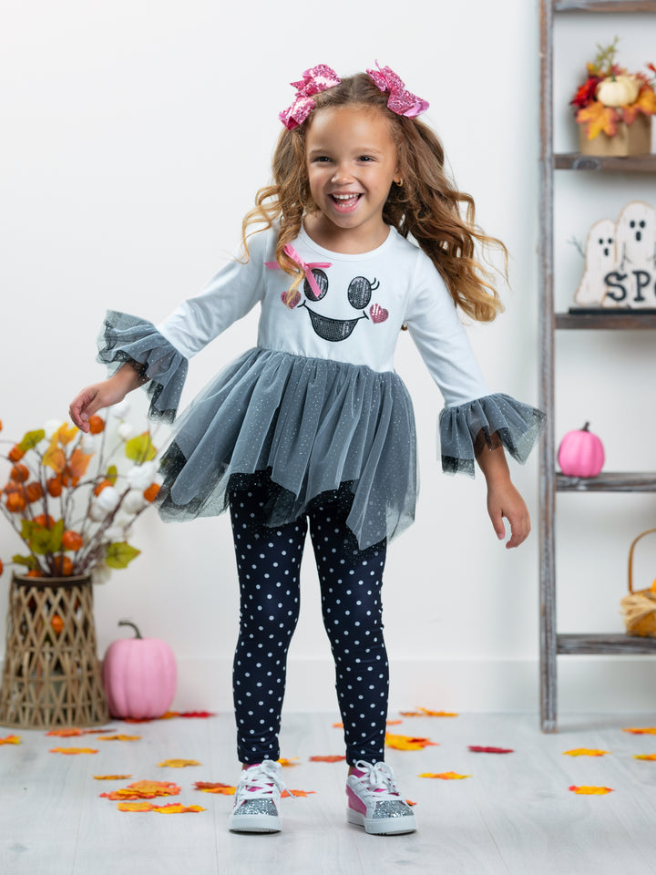 It's A Boo Thing Tutu Tunic and Legging Set Mia Belle Girls
