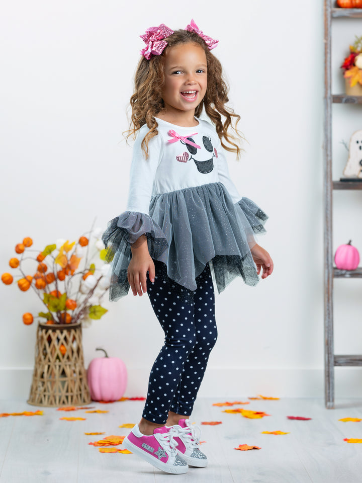 It's A Boo Thing Tutu Tunic and Legging Set Mia Belle Girls
