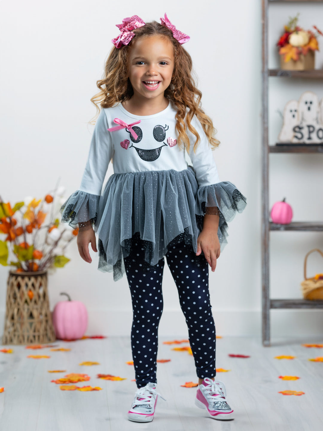 It's A Boo Thing Tutu Tunic and Legging Set Mia Belle Girls