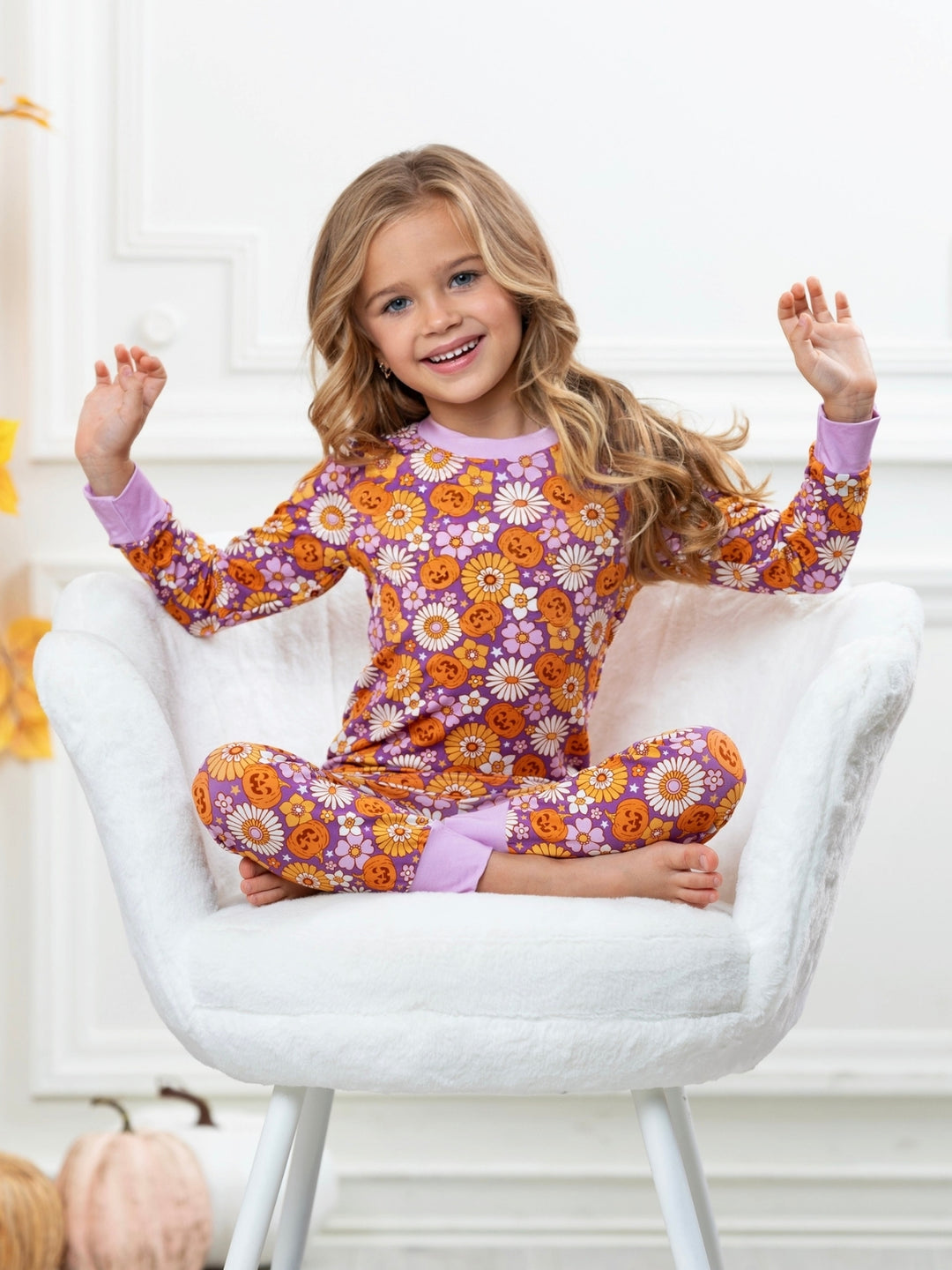 Pumpkin Daisy Bamboo Pajama Set