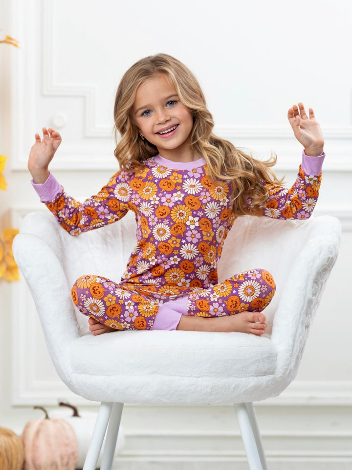 Pumpkin Daisy Bamboo Pajama Set