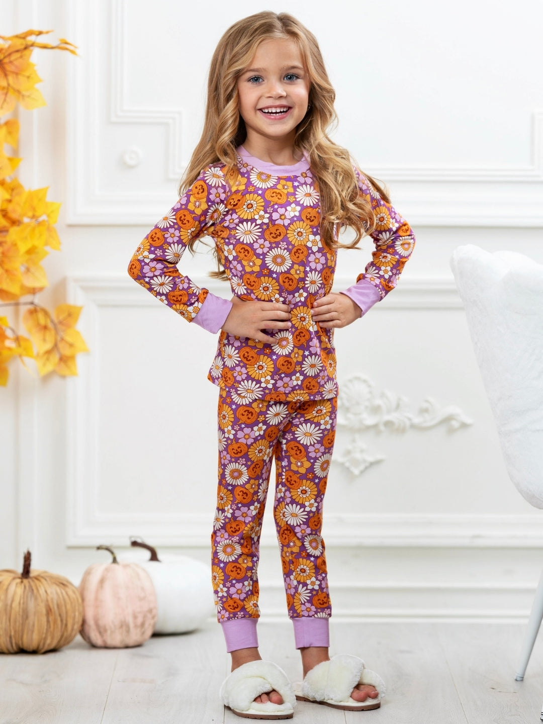 Pumpkin Daisy Bamboo Pajama Set