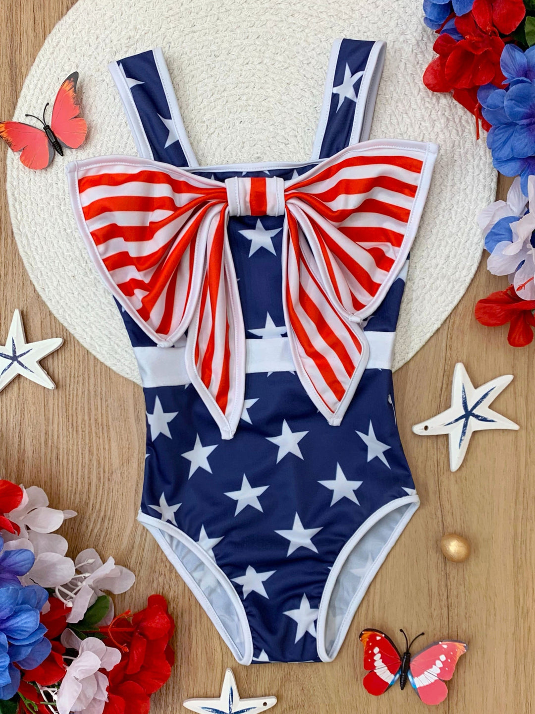Star-Spangled Bowtastic One Piece Swimsuit