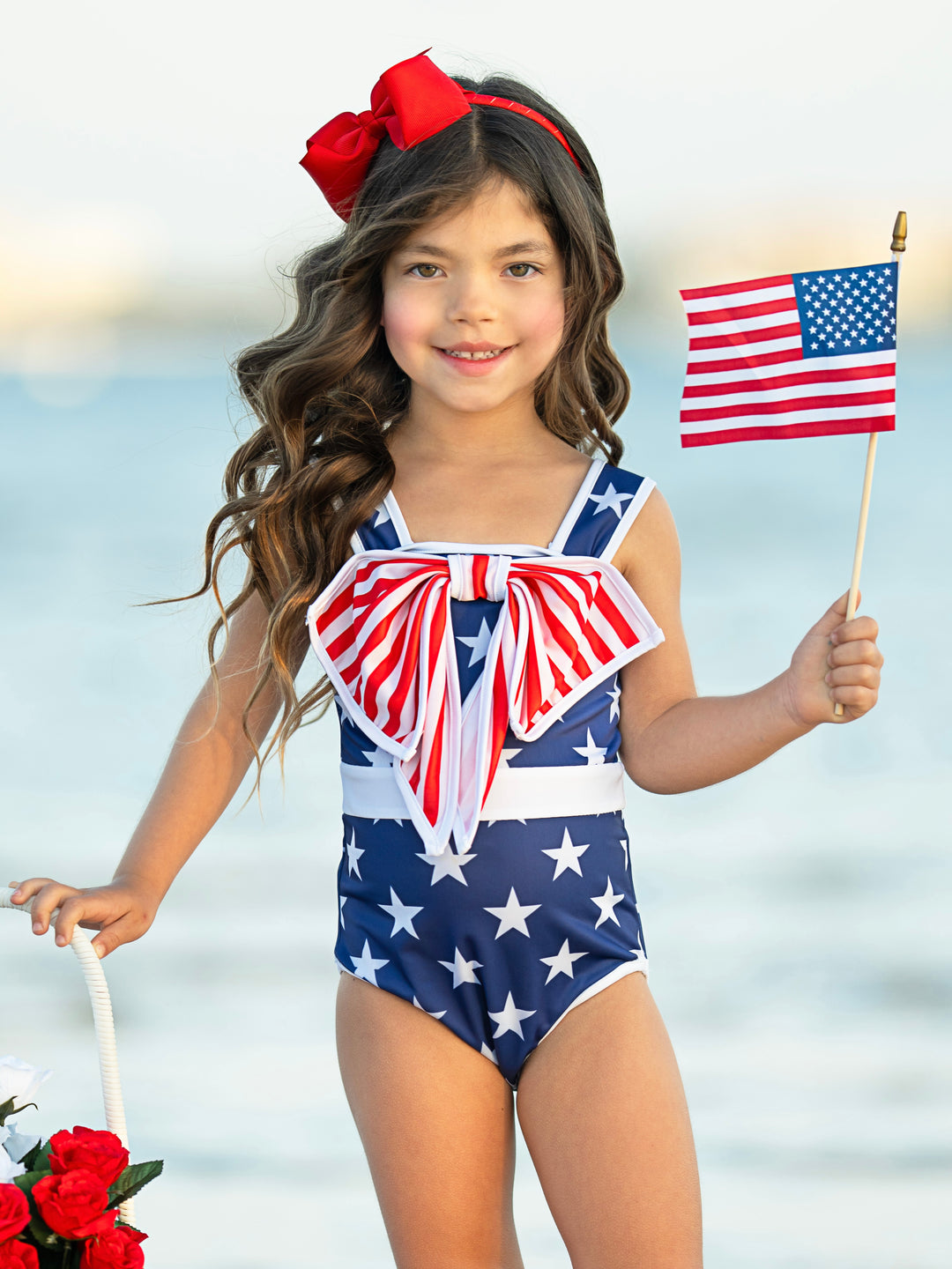 Star-Spangled Bowtastic One Piece Swimsuit