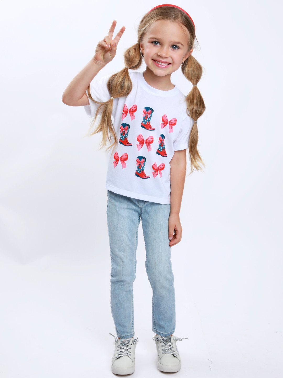 Mommy and Me Boots & Bows Cowgirl Graphic Top Mia Belle Girls