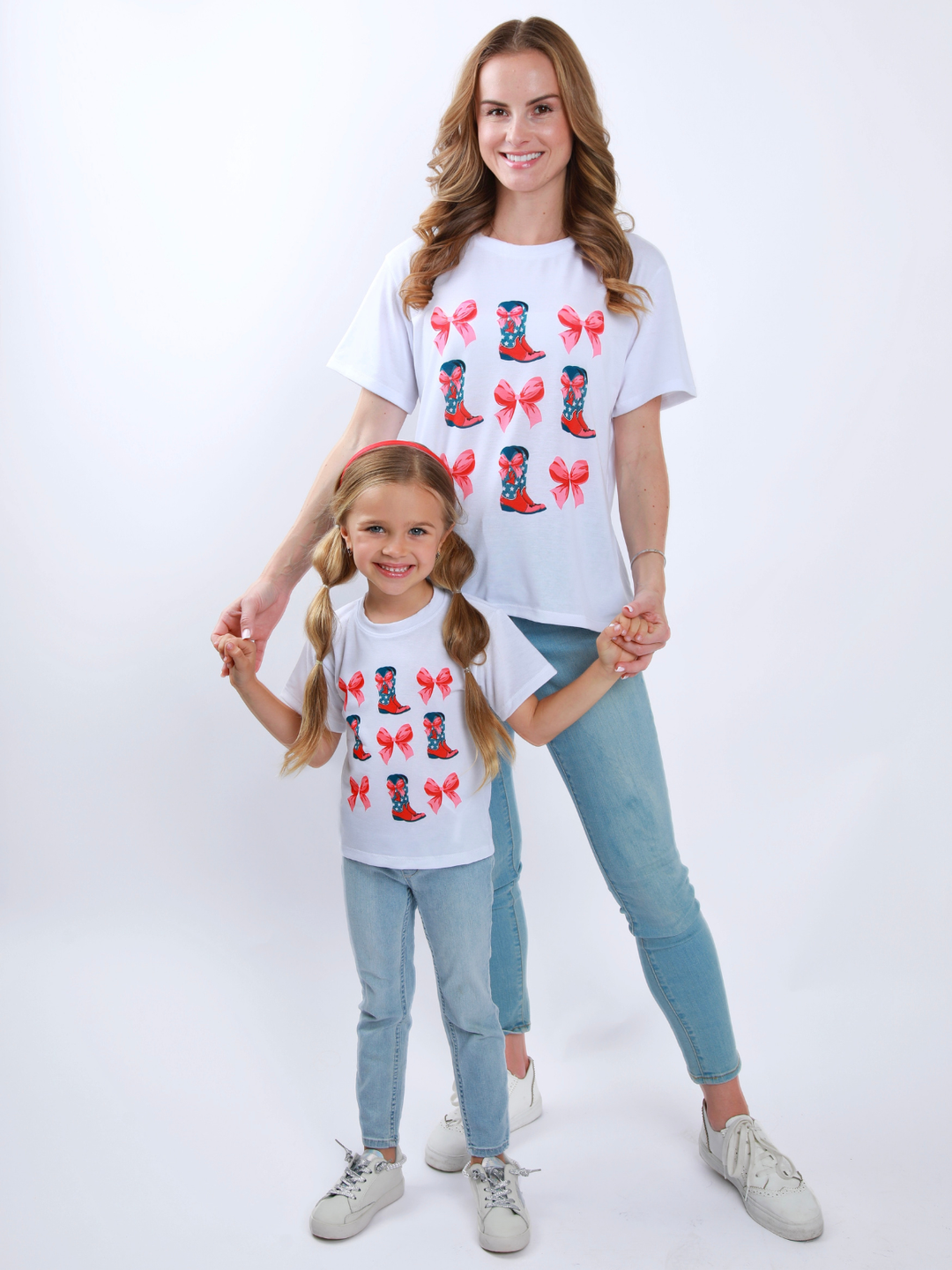 Mommy and Me Boots & Bows Cowgirl Graphic Top Mia Belle Girls