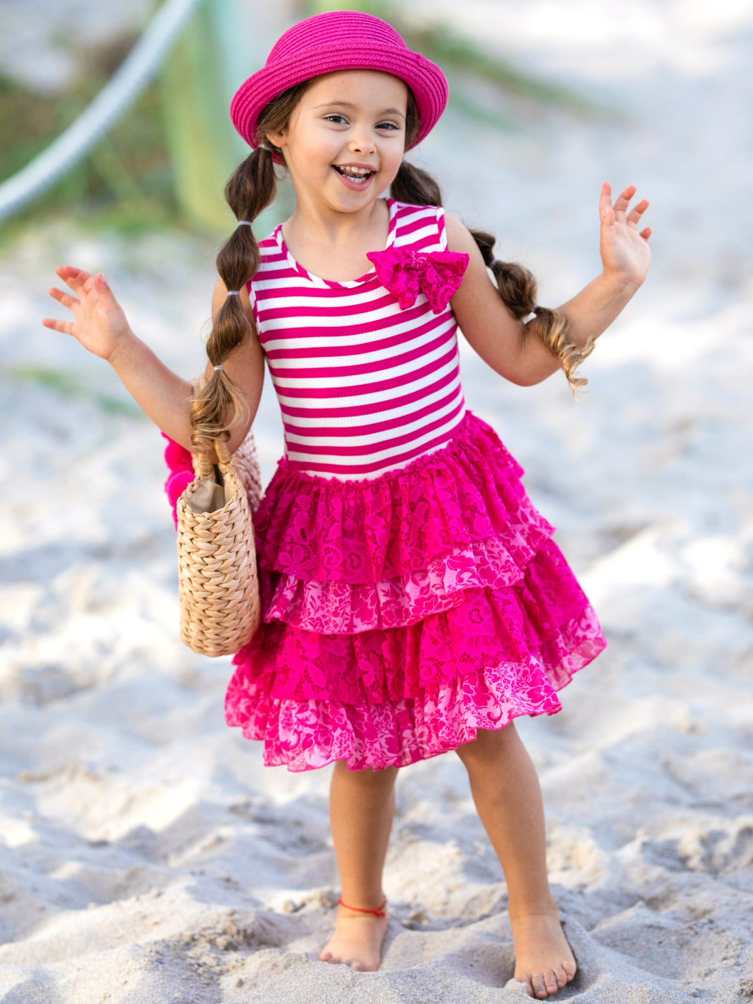 toddler spring dresses Girls Short Sleeve Bunny Bow Flutter Dress - WHITE Super soft and wonderful quality. You're The Berry Best Tank