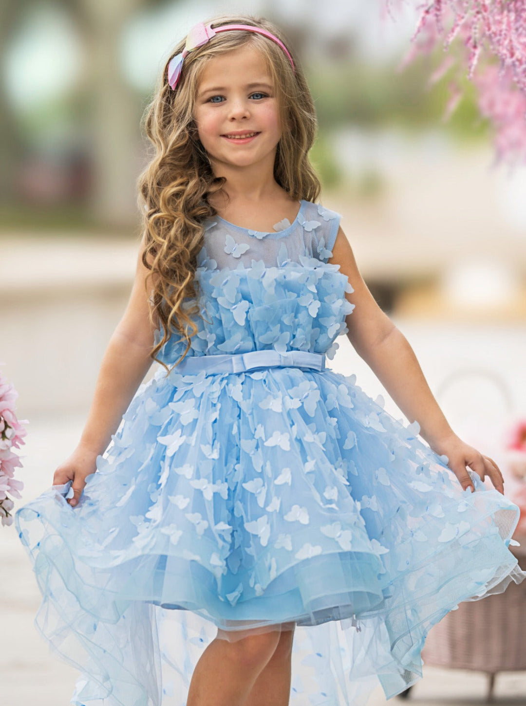 When Dreams Come True Blue Butterfly Dress Blue / 4T