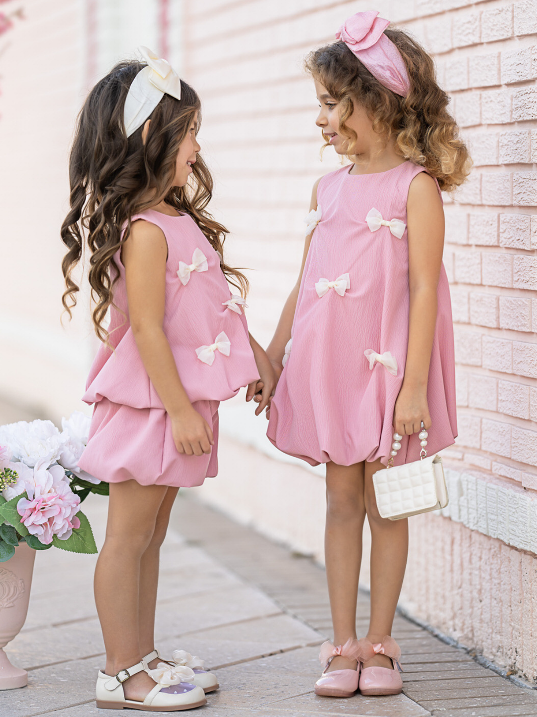 Blushing Beauty Bow Bubble Short Set