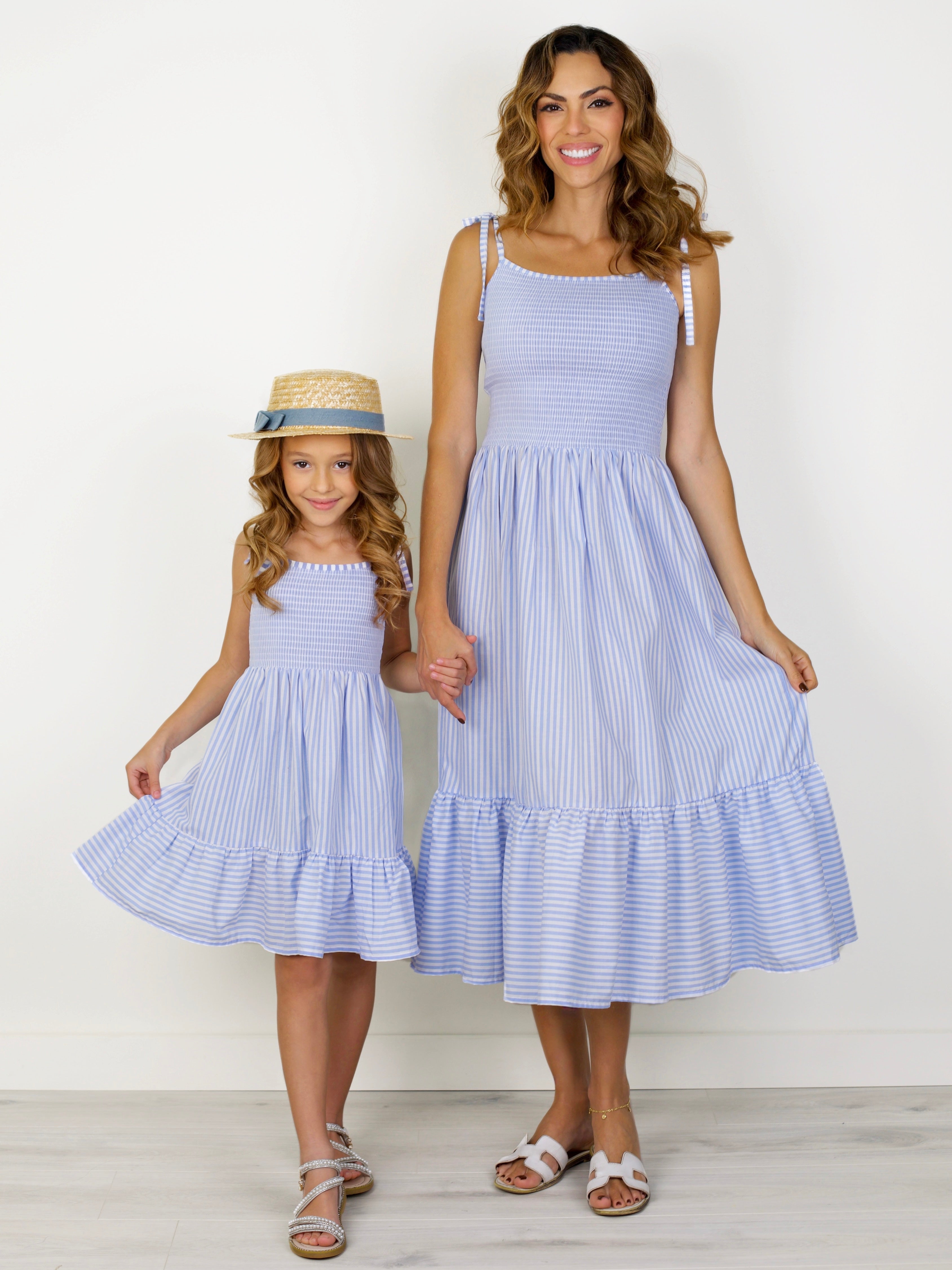 Ocean Breeze Smocked Midi Dress | Mommy & Me Styles | Mia Belle Girls