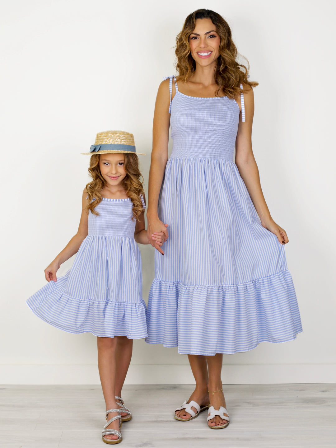 Mommy and Me Ocean Breeze Smocked Midi Dress