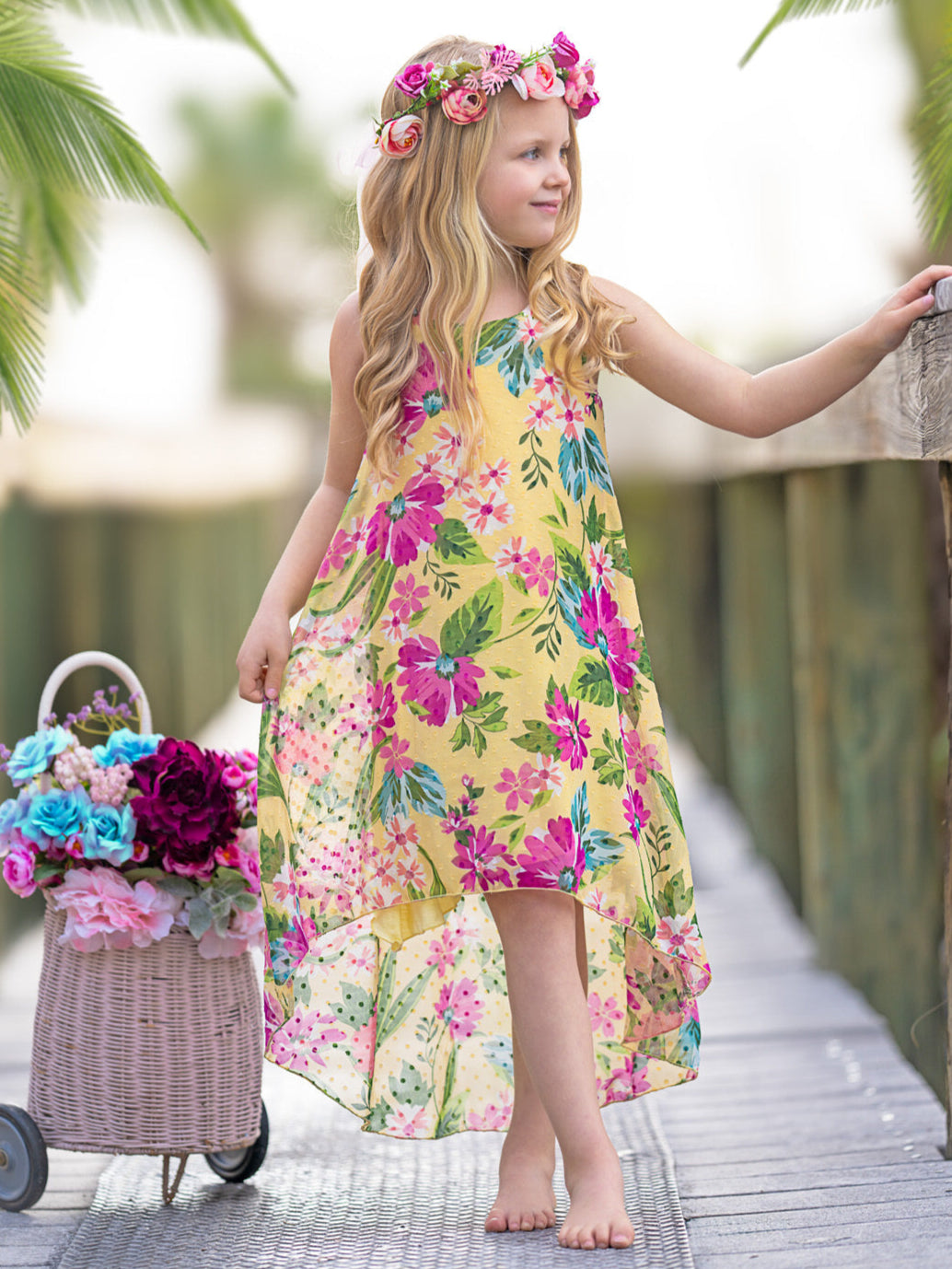 Sunny Breeze Sleeveless Hi-Lo Dress