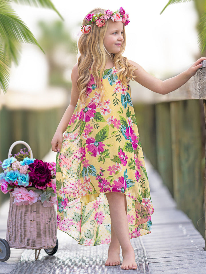 Sunny Breeze Sleeveless Hi-Lo Dress