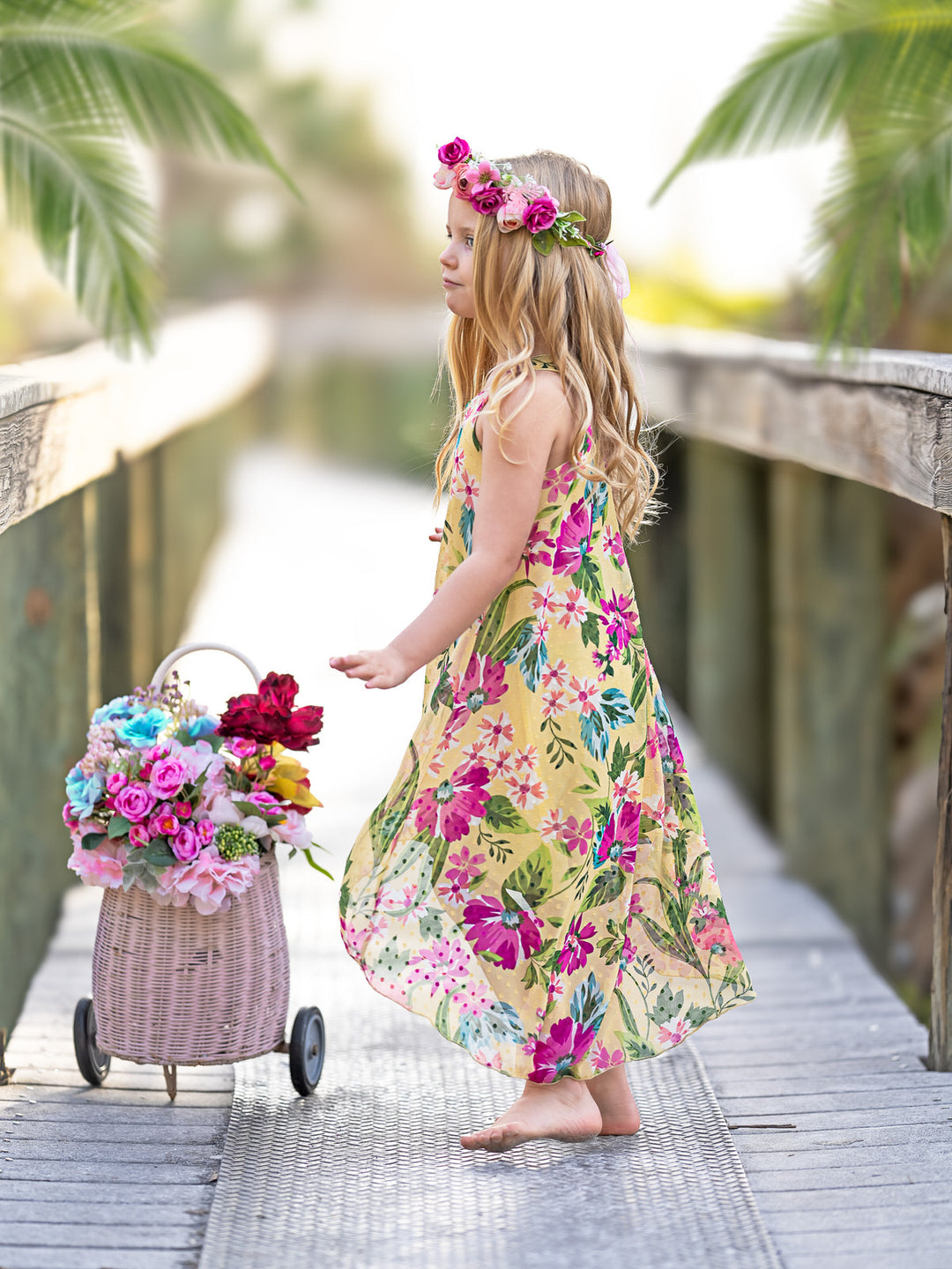 Sunny Breeze Sleeveless Hi-Lo Dress