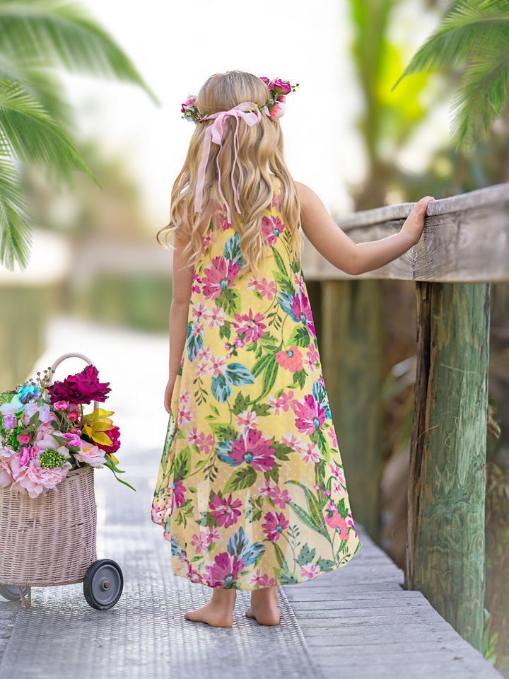 Sunny Breeze Sleeveless Hi-Lo Dress